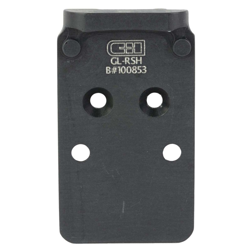 C&H Precision V4 Optic Mounting Plate Glock MOS Black Anodized