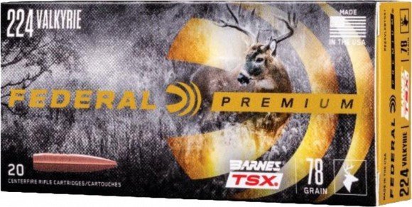 Federal Premium 224 Valkyrie 78gr Barnes TSX 20rd P224VLKBTSX1