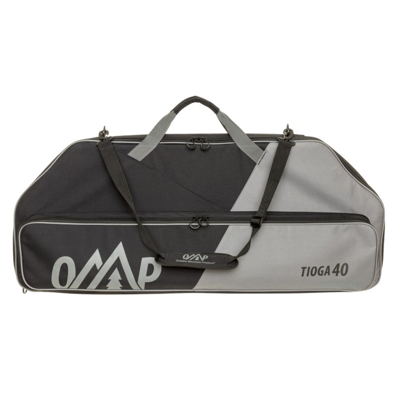 October Mountain Tioga 40 In Rip-Stop Fabric Bow Case Black/Grey