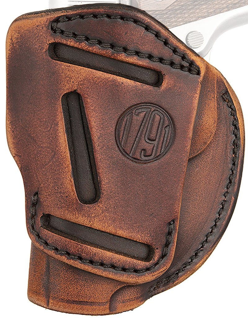 1791 Gunleather 4WH-1-VTG-R 4-Way Holster Vintage Brown RH Size 1