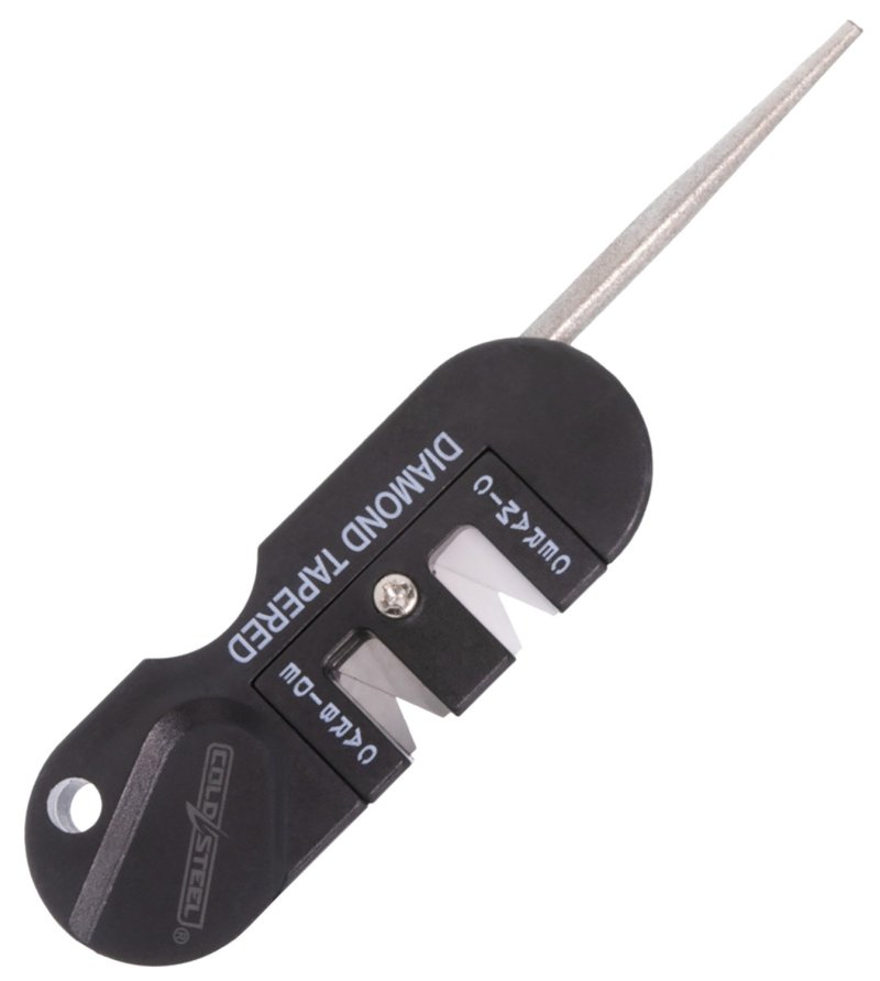 Cold Steel CSKS31SCDR 3-In-1 Knife Sharpener Black Carbide/Ceramic Sharpener, Coarse/Fine