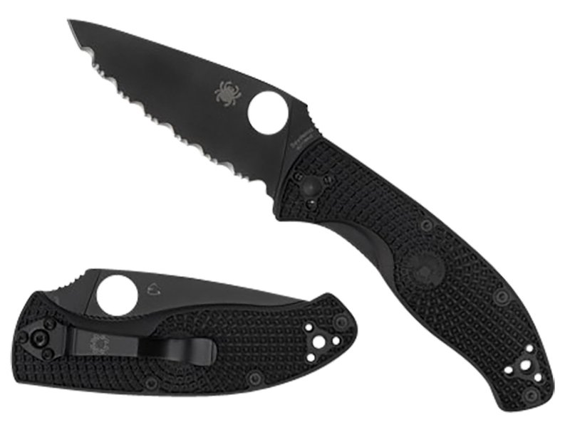 Spyderco C122PSBBK Tenacious Black FRN Blade Pocket Knife