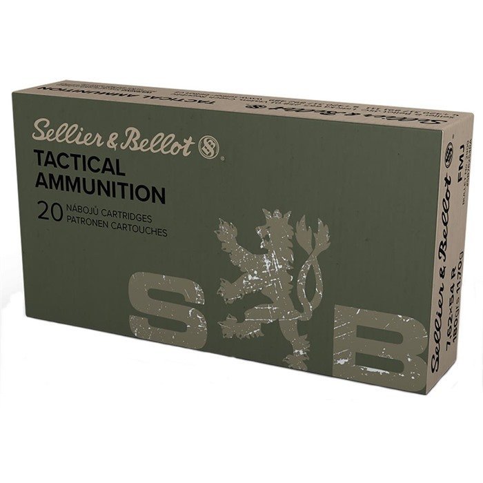 Sellier & Bellot 7.62x54R 180 Grain Full Metal Jacket 20 Rounds