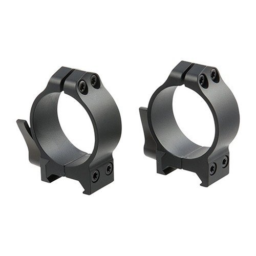 Warne 220LM 34mm Low QD Rings Black Matte Blue