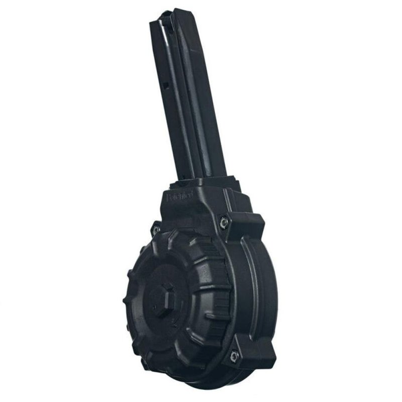 Pro Mag DRM-A49 Ruger P Series 9mm 50rd Black Polymer Drum Magazine