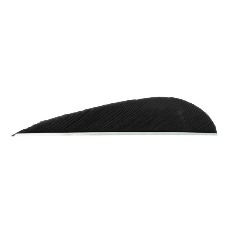 Trueflight 1208 Parabolic Feathers Black 3" LW 100 Pack