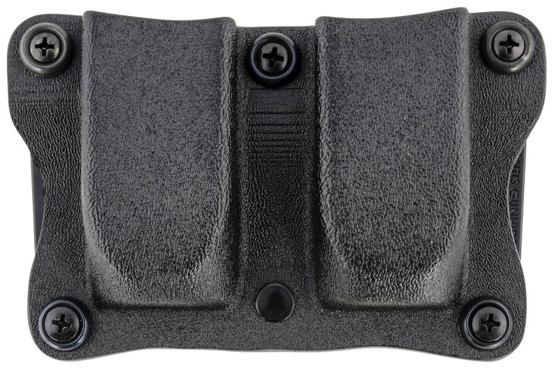 DeSantis A87KJKKZ0 Quantico Double Mag Pouch Black Kydex OWB Ambidextrous