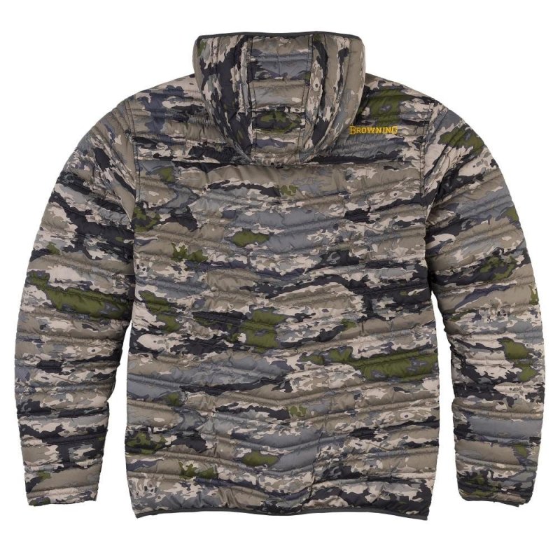Browning Packable Puffer Jacket OVIX Camo Small 100% Polyester Insulation