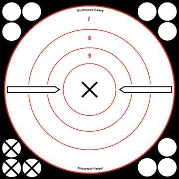 Birchwood Casey 34019 12 in Self-Adhesive Reactive Target 5 Pack 12"