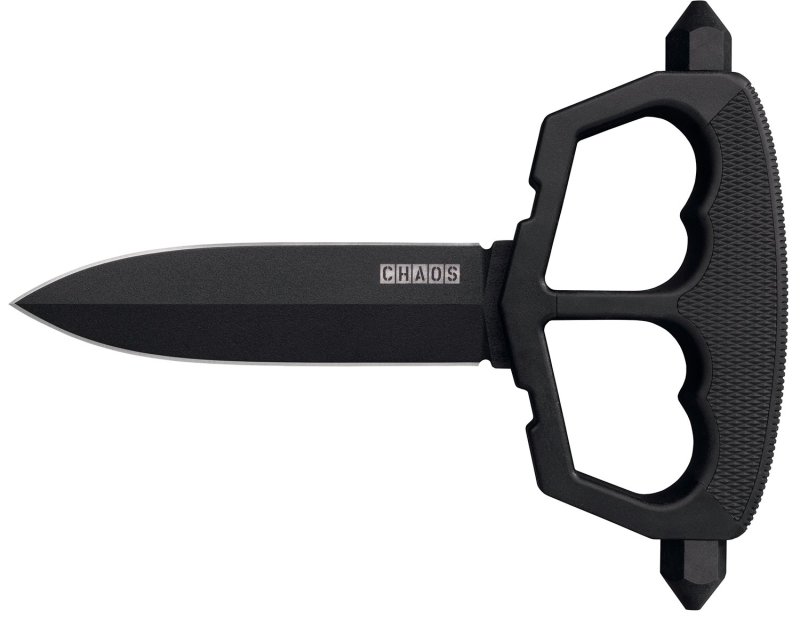Cold Steel Chaos Push Knife CS80NT3 5 In Black Matte Powder