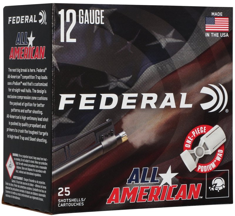 Federal Premium Ammunition All-American FAA12L18 12 Gauge 2.75" 1oz 8 Shot