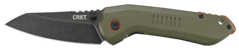 CRKT Overland 3" Sheepsfoot Folding Knife Stonewashed Blade G10 Handle