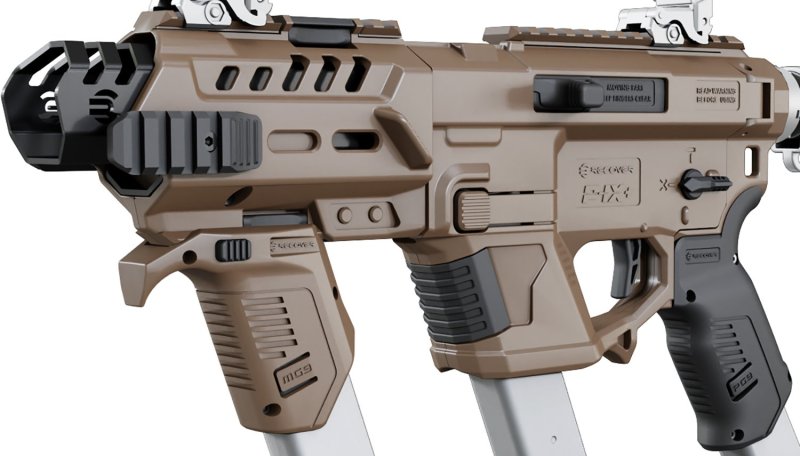 Recover Tactical PIXPMG02 P-IX+MG Metal Front Guard Tan with Mag Holder