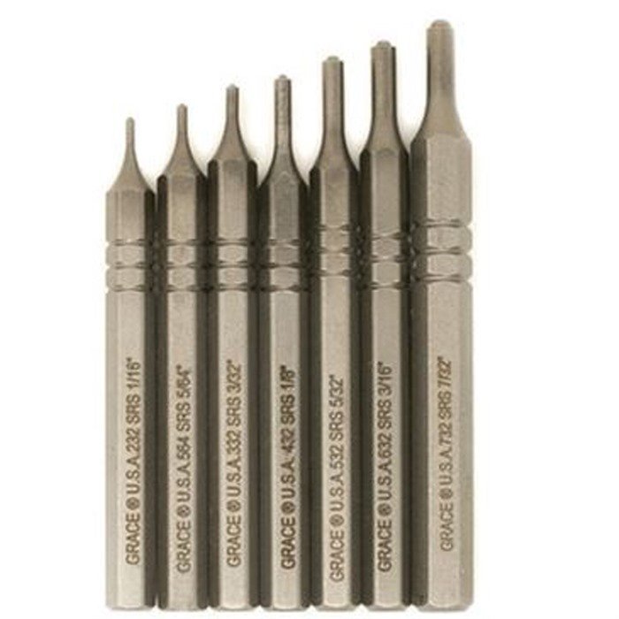 Grace USA SRS-7 Steel Roll Pin Punch Set 7 Piece
