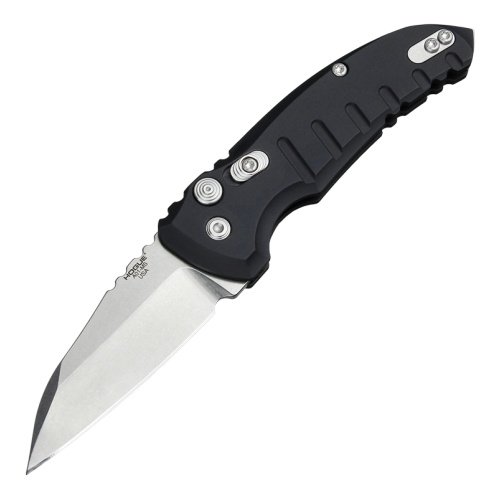 Hogue A01-Microswitch 2.75In Wharncliffe Blade Matte Black Alum Frame