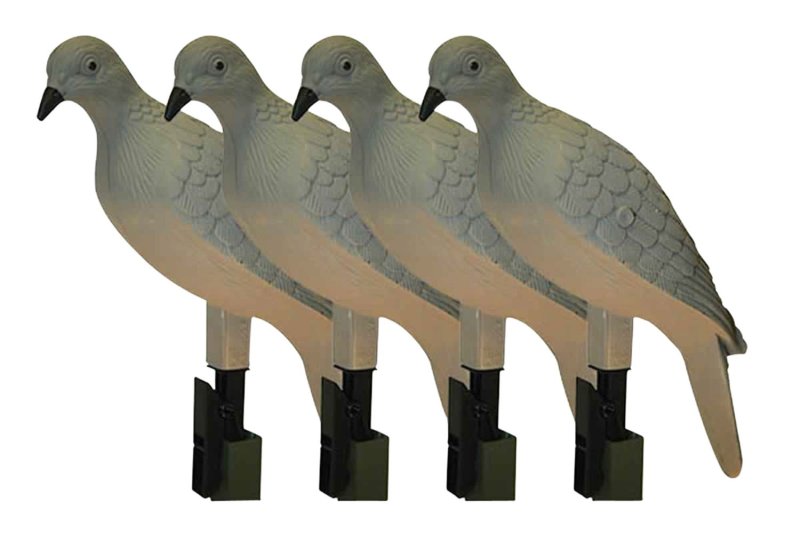 Mojo Outdoors HW9004 Clip-On Dove Decoys 4-Pack Realistic Plastic