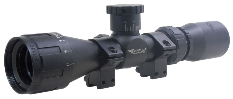 BSA 2227X32AOC Sweet Compact Black Matte 2-7x 32mm AO 1" Tube 30/30 Reticle