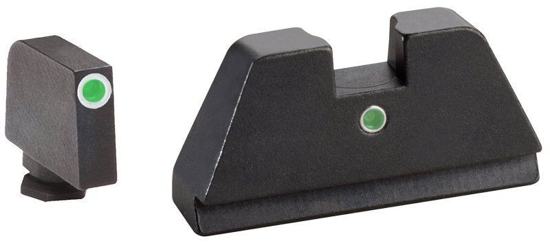 AmeriGlo GL191 Optic Sight Set Glock XL Tall Green Tritium White Outline