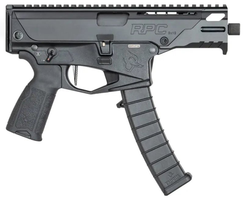 Taurus RPC Pistol 9mm 4.5 in. Black Ambi CTL/Threaded Barrel 32 rd.