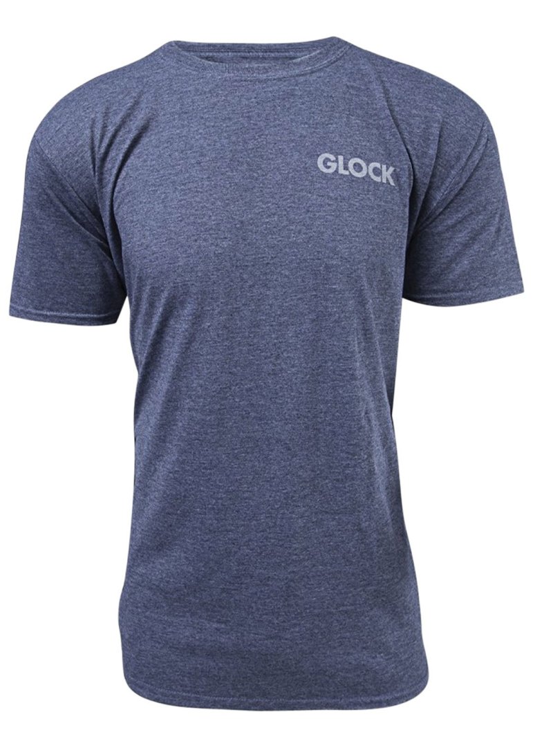 Glock AA75159 Pistol Flag Heather Navy Cotton/Poly T-Shirt 2XL