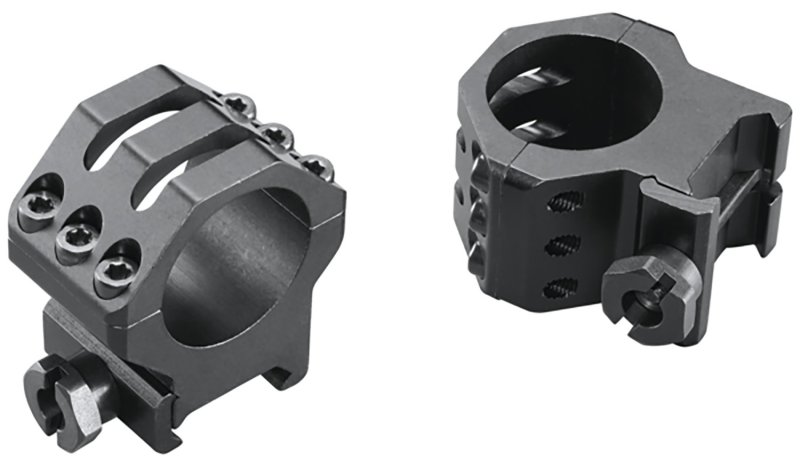 Weaver 6 Hole Tactical Scope Rings 1" High Matte Black