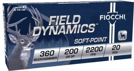 Fiocchi 360BHB Field Dynamics 360Buckhammer 200gr Soft Point 20 Per Box/10 Case