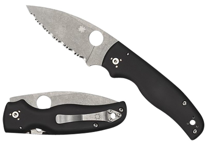 Spyderco C229GS Shaman 3.58" Serrated CPM S30V Blade G10 Handle Knife