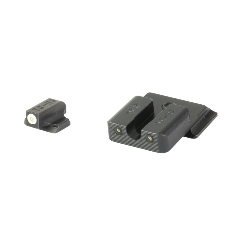 TRUGLO Tritium Pro S&W M&P White Tritium Sight Set Front/Rear Lock Ring
