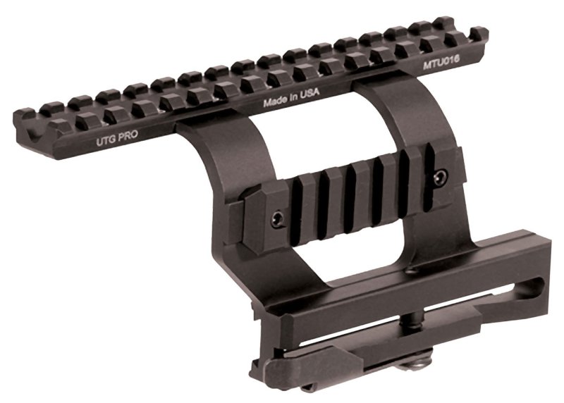 Leapers UTG Pro MTU016 AK Side Mount Black Aluminum 16 Slots