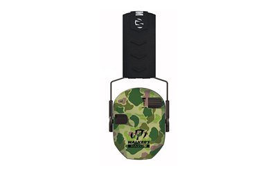 Walker's Razor Slim Electronic Earmuff Low-Profile Design Green Frog Skin