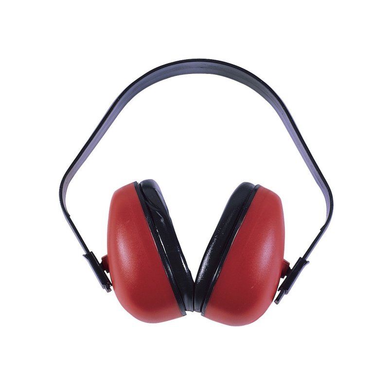 Radians DF0310HC Earmuff Polymer 23 dB Over Head Black Red Adult Pair