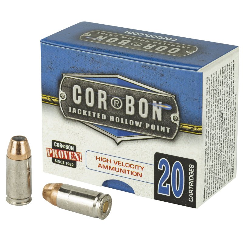 Cor-Bon SD099020 9mm Luger +P 90gr JHP 1500fps 20 Rounds