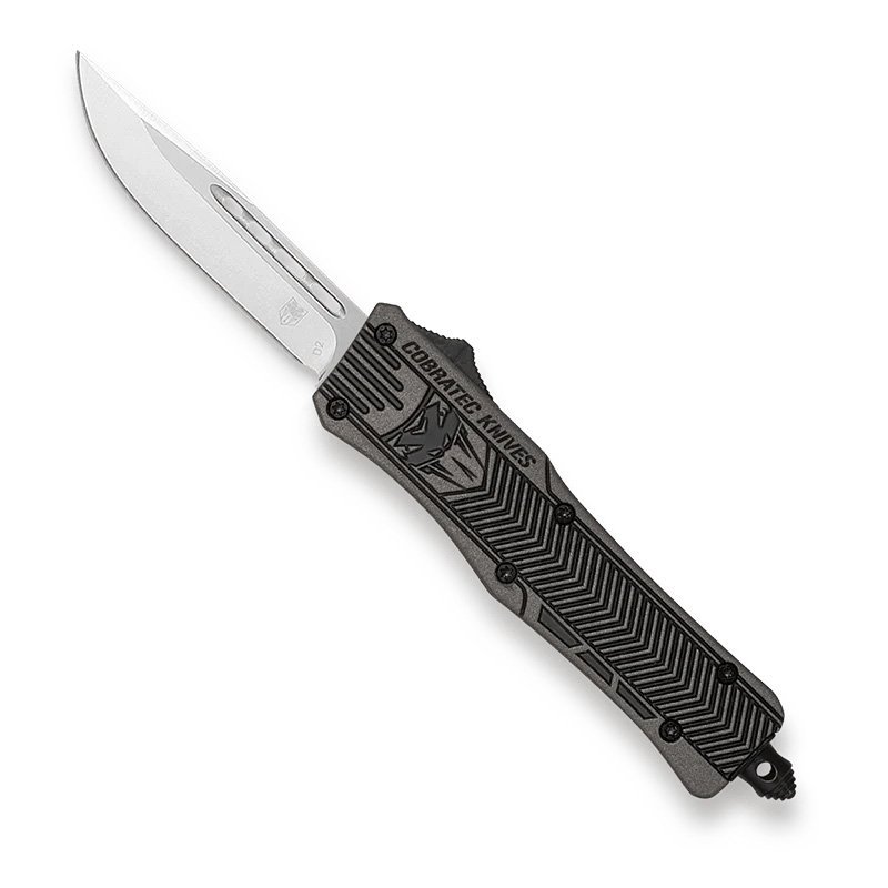 CobraTec Knives Small CTK-1 OTF Knife 2.75 In Drop Point D2 Steel