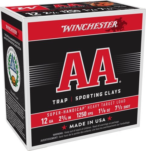 Winchester AA 12GA 1 1/8oz 7.5 Shot 1250FPS - 250rd Case