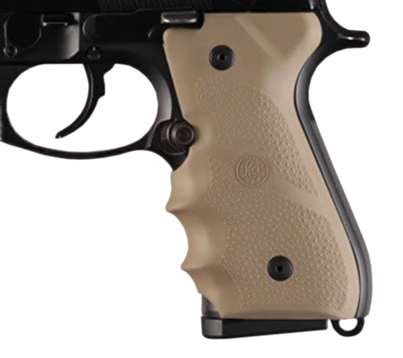 Hogue 92003 Rubber Grip FDE with Finger Grooves for Beretta 92/96