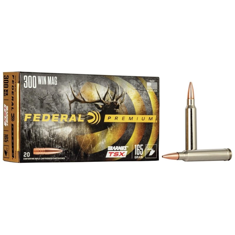 Federal Ammunition V-SHOK 300 WIN MAG 165 GR TS 20/BX