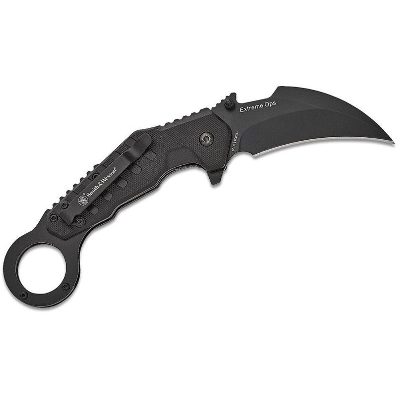 Smith & Wesson Extreme Ops Karambit Assisted Folding Knife 3 Hawkbill