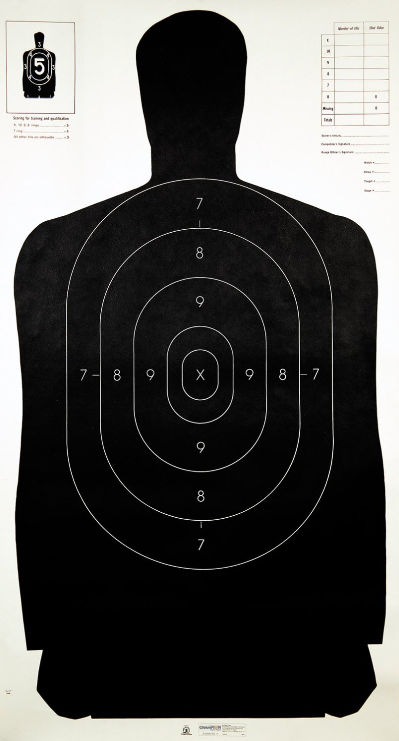 Champion 40727 LE Police Silhouette B-27 24 X 45 100 Per Pkg C (1)