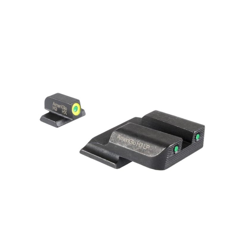 AmeriGlo SW-819 Trooper Tritium Sight Set for S&W M&P Green/Green