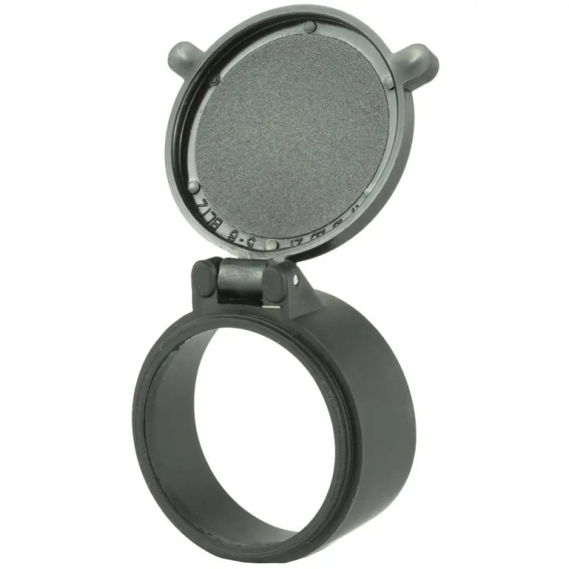 Butler Creek Flip-Open Scope Cover, Size 20, 43.2mm, Black Polymer, Weatherproof, Silent Spring Hinges
