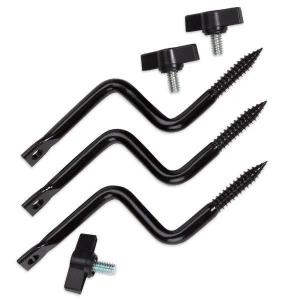 Moultrie MFHP12571 EZ Tree Mount, Black Steel, 3-Pack, Weather-Resistant, Easy-Start Installation