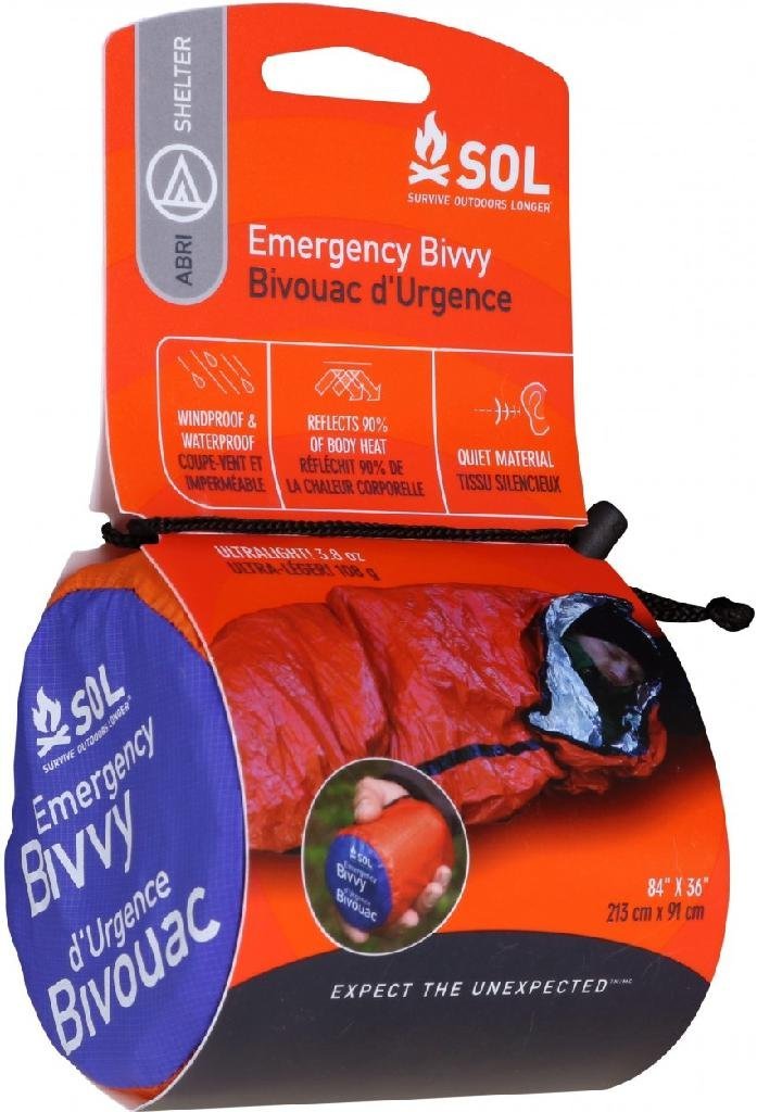 S.O.L 0140-1142 Emergency Bivvy Heat-Reflective Waterproof 84x36 in