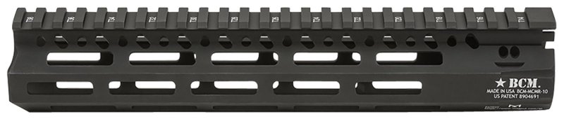 BCM MCMR10556BLK 10" M-LOK Free-Float Handguard Black Anodized Aluminum