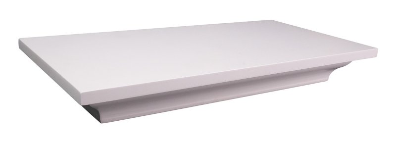 Lockdown In-Plain-Sight White Wood Shelf with Hidden Compartment
