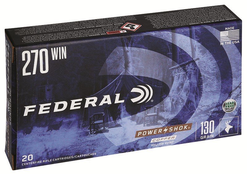 Federal 270130 LFA .270 Win 130gr Copper Hollow Point 20 Rounds Brass