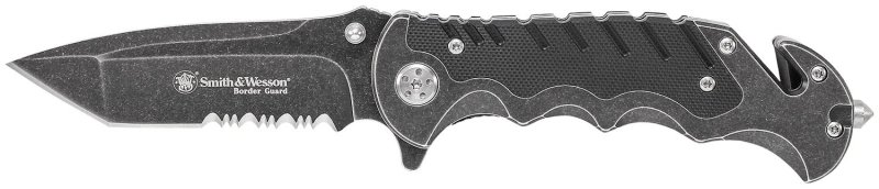 S&W Knife Border Guard 3.5" Blade with Strap Cutter/GLS