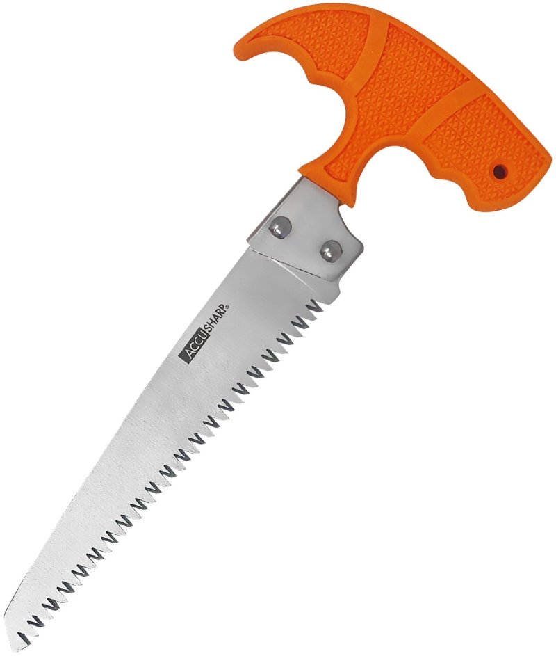 AccuSharp 730C Bone Saw Fixed 6" Stainless Steel Blade/ Blaze Orange...