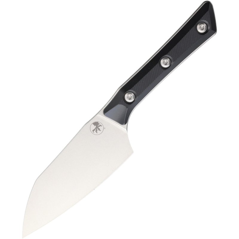 Microtech 3300-10BK Santoku 4.2 In Stonewash Black G-10