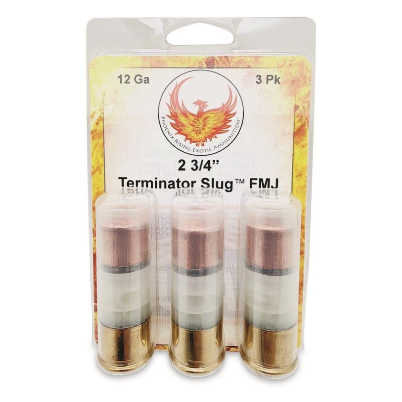 Phoenix Rising Terminator Slug Shotshell 12ga 2-3/4 515gr FMJ Slug 1520fps