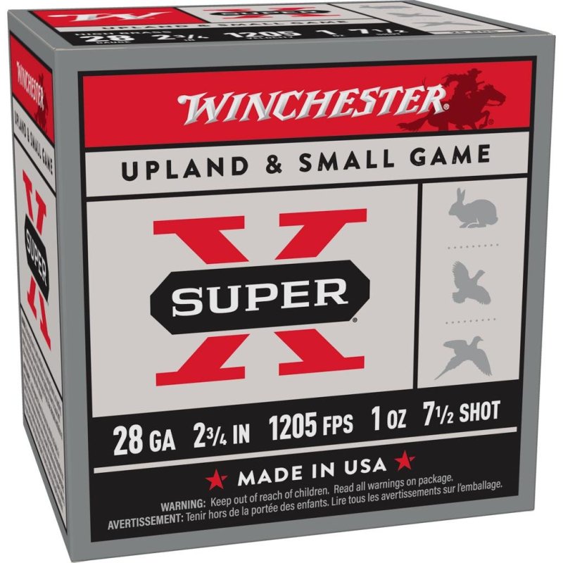Winchester X28H7 Super X 28 Gauge 2.75 in 1 oz 7.5 Shot 25 Rounds